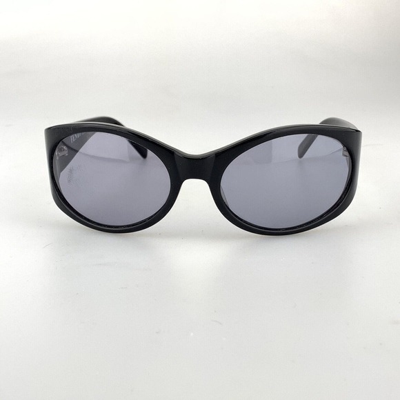 FENDI Sunglasses mod. 647 C3016 Black Oval Wrap Rhinestone Vintage Made in Italy main image 12